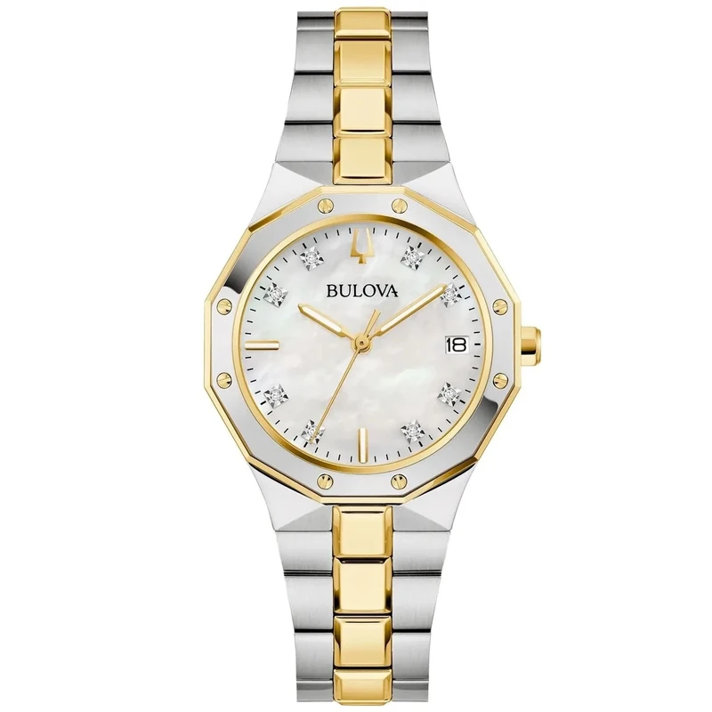 Bulova Women's Analogue Quartz Watch with Stainless Steel Strap 98P234