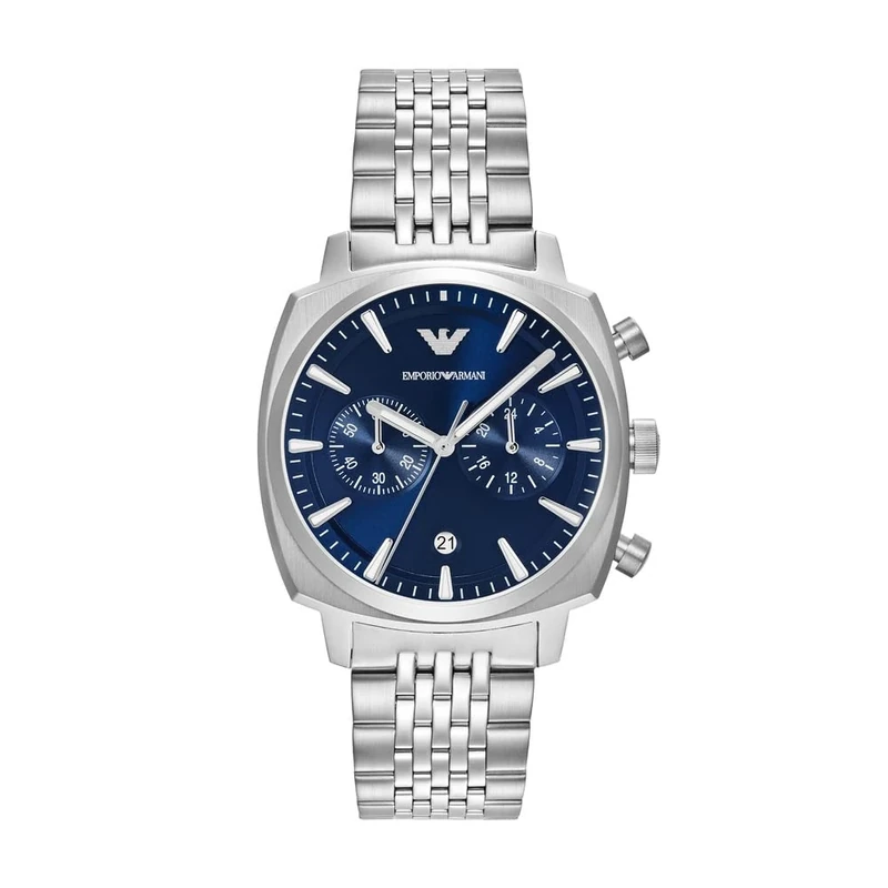 Emporio Armani Men's 40MM Silver-Tone Stainless Steel Watch, AR11688