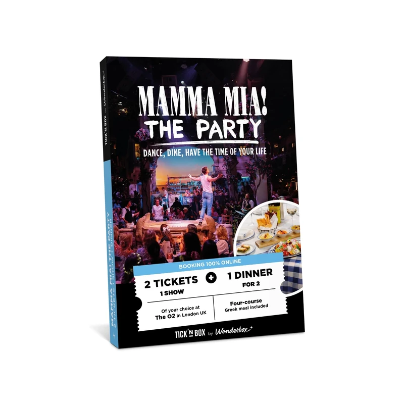 Tick&Box - Gift Box - Mamma Mia! The party - Show and Diner for 2 - Unique experience for a true London souvenir - Valid for 27 months