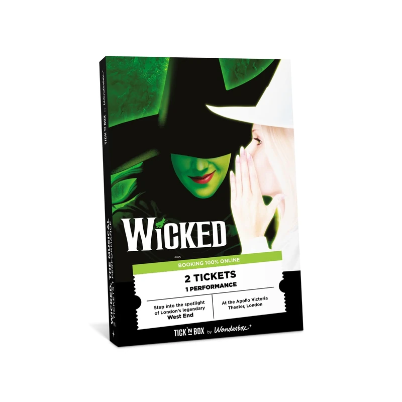Tick&Box - Gift Box - Wicked - West End Show for 2 - Unique experience for a true London souvenir - Valid for 27 months
