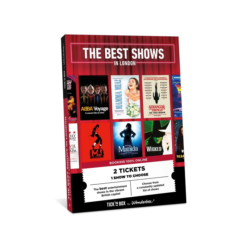 Tick&Box - Gift Box - Multi Show Londres - West End Show for 2 - Unique experience for a true London souvenir - Valid for 27 months