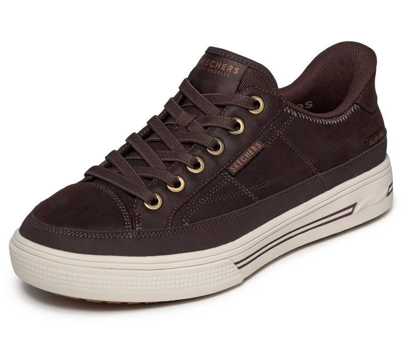 Skechers Men's Arch Fit Arcade Join Ya There Trainer, Brown, 13 UK