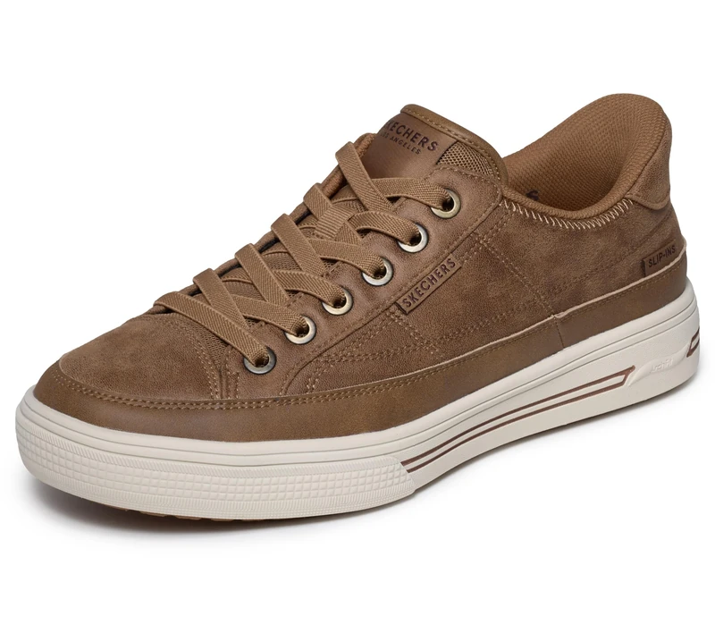 Skechers Men's Arch Fit Arcade Join Ya There Trainer, Brown, 7 UK