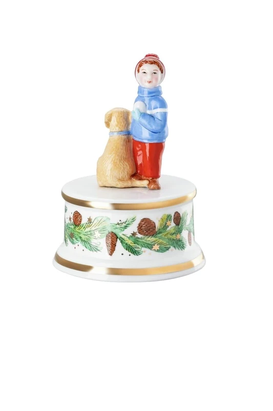 Hutschenreuther Music box, Material mix porcelain, multicoloured, klein