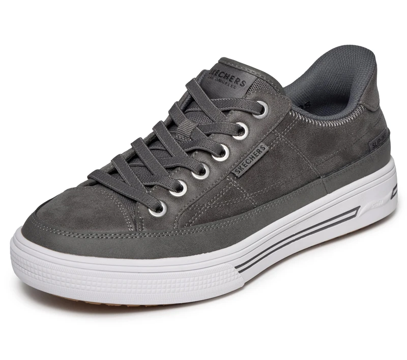 Skechers Men's Arch Fit Arcade Join Ya There Trainer, Charcoal, 12 UK
