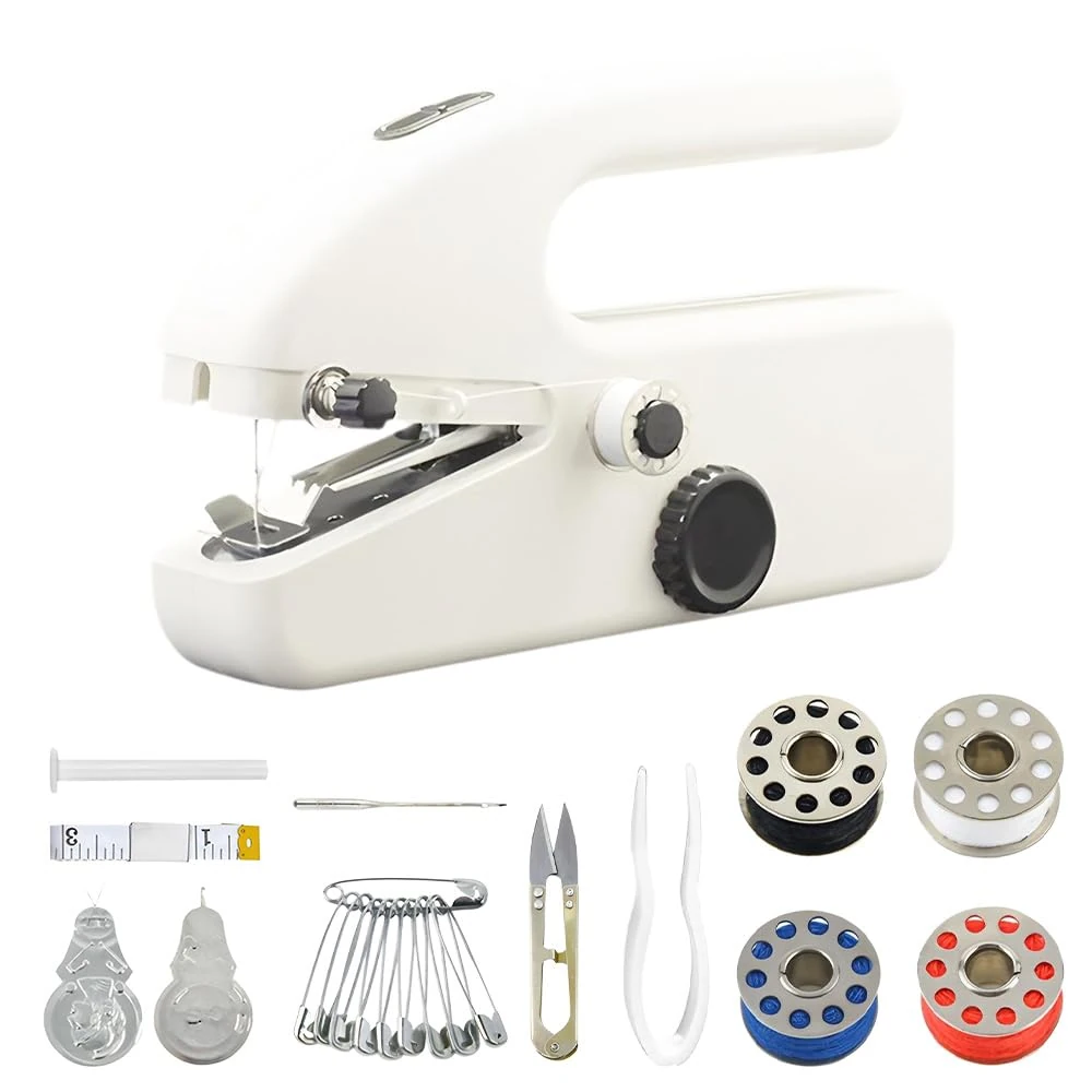 Handheld Sewing Machine, 2 Modes Mini Sewing Machine, Portable Electric Sewings Machines, Easy to Use and Fast Stitch, Suitable for Adults, DIY, Home, Traveling