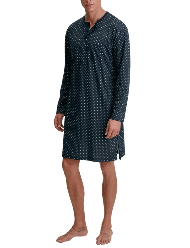 Calida Men's Relax Streamline Nightdress (Pack of 1), Sapphire Blue, 52-54