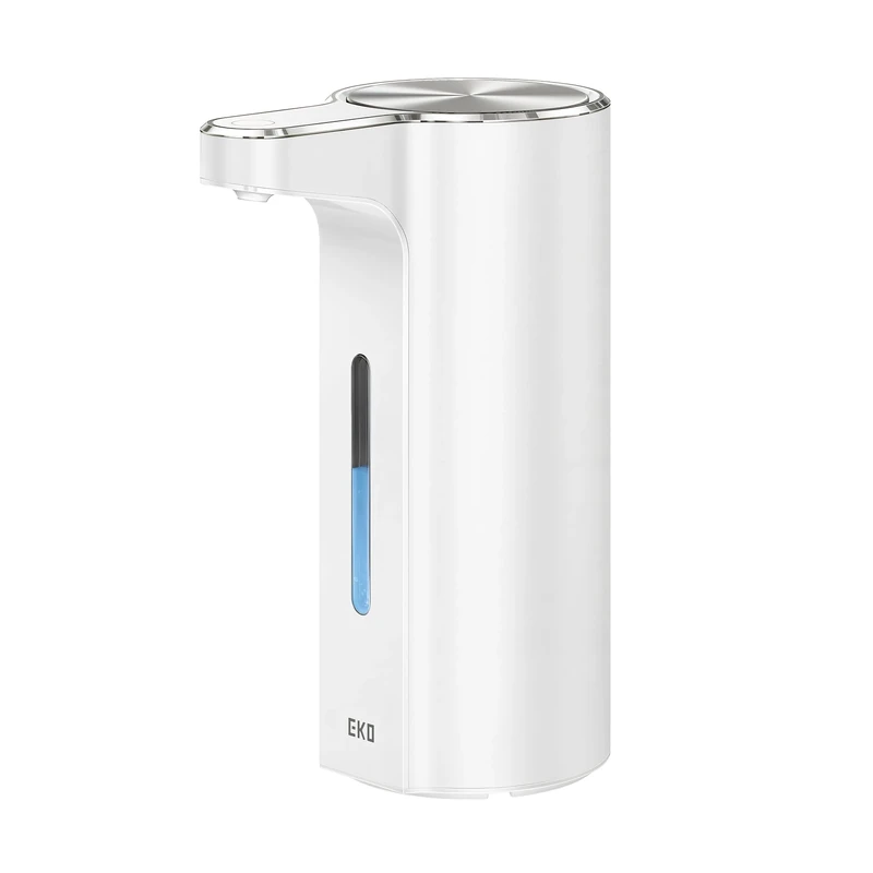 EKO Aroma Pro 400ml Touchless Automatic Soap Dispenser, Rechargeable Hand & Washing Up Liquid Dispenser for Bathroom or Kitchen Sink with Adjustable Volume and Long Battery Life (White)