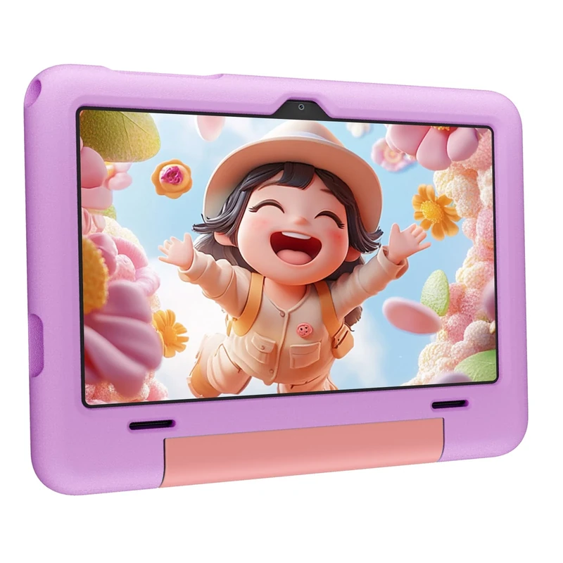 Blackview Kids Tablet 10 inch, Android 15 AI Tablets for Kids 3-12 Years, 12GB RAM+64GB ROM（2TB TF, Parental Control, Eye-Friendly HD IPS, 6600mAh, 2.4G/5G WiFi, 8MP+5MP, Kid-Proof Case & Pen