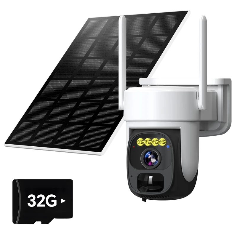 NyteElf Solar Security Camera Outdoor, Wireless 4G Camera No SIM Card, 2K Color Night Vision, 24/7 Recording, PIR Detection, Smart Alert, Custom Detection Zone, 2-Way Talk, IP66, Local & Cloud Storage