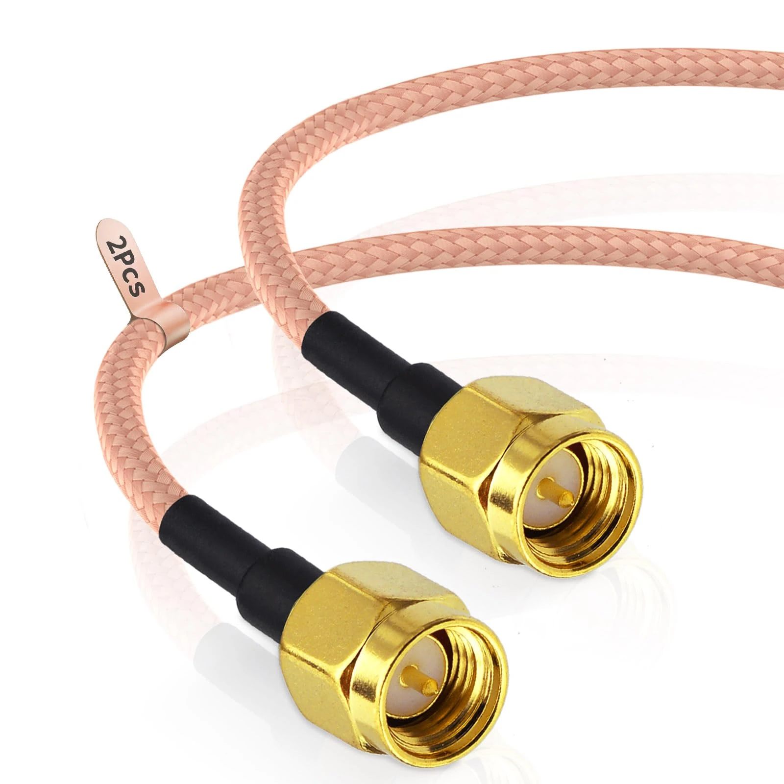 Superbat SMA Male to Male RG316D Cable 60cm 50ohm Double-Shielded WiFi Antenna Extension Cable for 4G LTE Router RTL-SDR USB Dongle ADS-B Receiver Network Analyzer SDR Devices 2Pcs