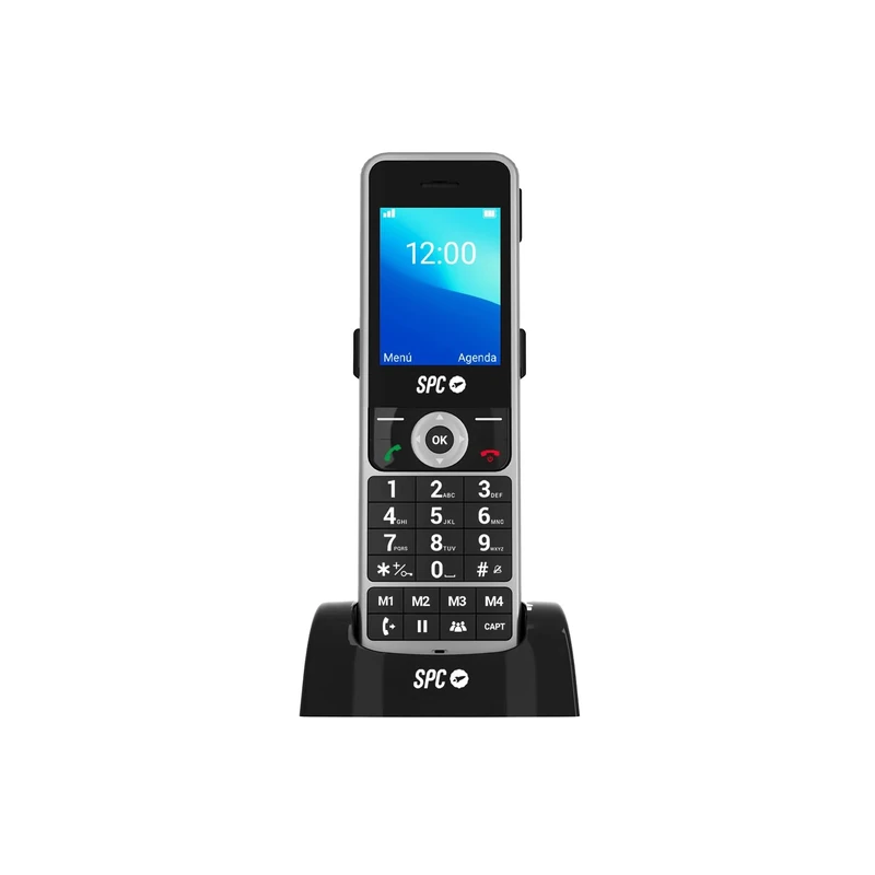 SPC WD100 – Wireless Phone with a SIM and Charging Dock | 4G, VoLTE, and VoWiFi Calling | TFT 2.4” Screen | Android | Remote Configuration | Bluetooth and WiFi | 4 Quick Dials