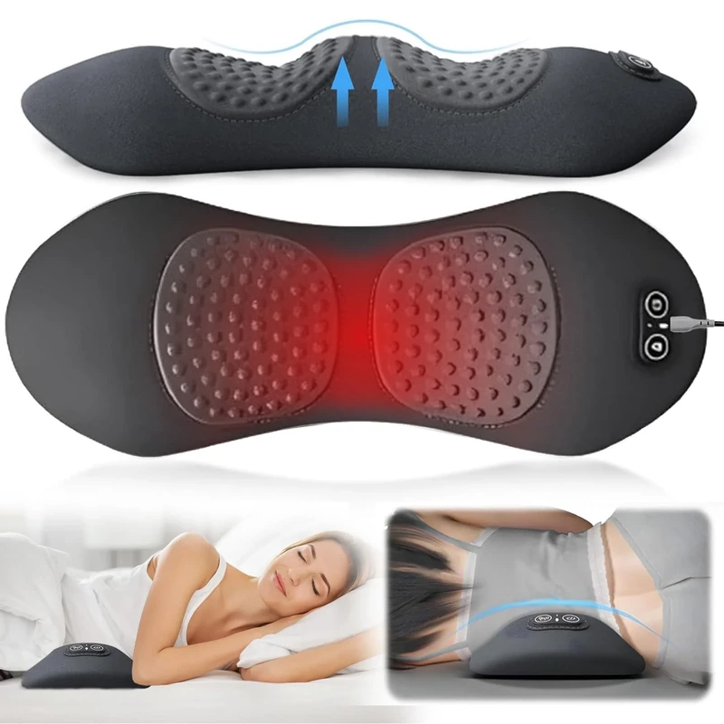 3 in 1 Back Massager, Electric 3-in-1 Back Therapy Massager with Heat, Vibration & Traction, Whisper-Quiet Operation, Relieve Tension, Spinal Care for Neck and Shoulder (Black) - Image 1