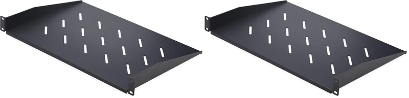 StarTech.com 1U Vented Server Rack Shelf, 12in/31.5cm Mounting Depth, For 19" Rack/Cabinet, SPCC Steel, Max 25lb/11.3kg (Pack of 2)