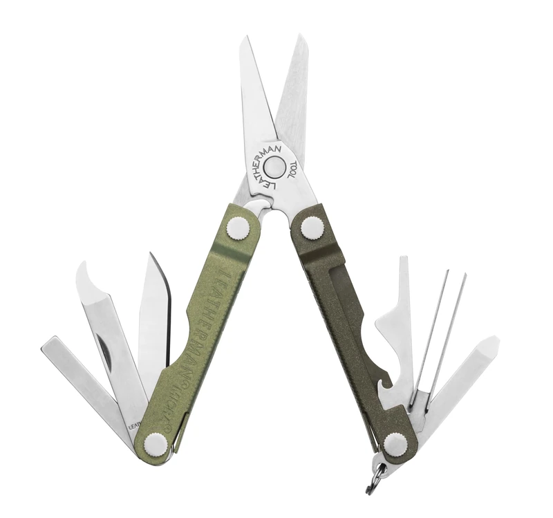Leatherman Micra - Stainless Steel Keyring Multi-Tool with Scissors & 9 Tools, Spruce