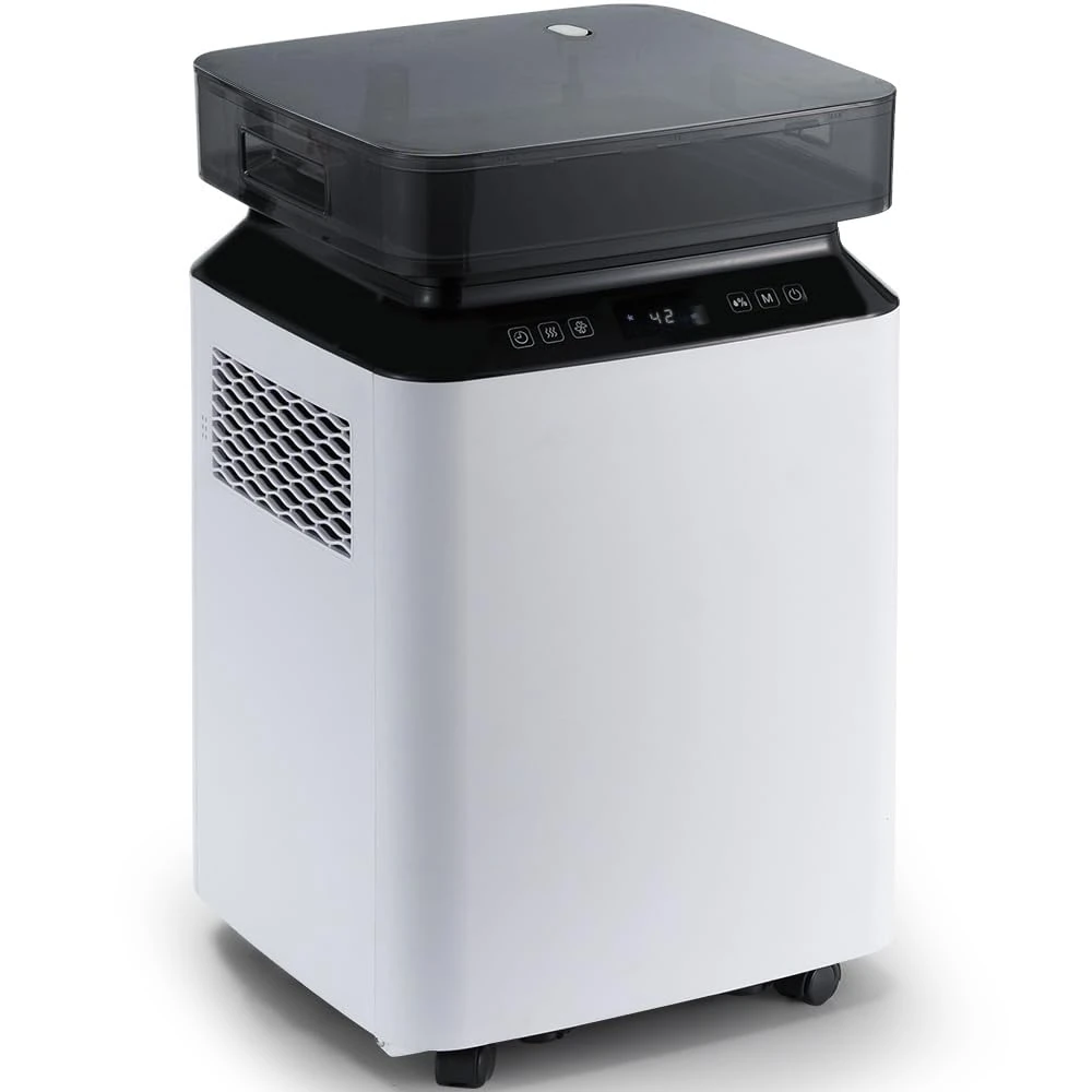 Kalopsia Smart Commercial Dehumidifier with Pump: 80L/Day Energy-Efficient Humidity Control Compressor 8L Water Tank Clothes Drying Quiet for Home Damp Basement Bathroom Garage Warehouse