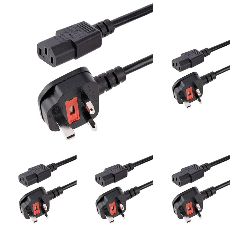 StarTech.com 10ft (3m) UK Computer Power Cable, 18AWG, BS 1363 to C13, 13A 250V, Black Replacement AC Power Cord, Kettle Lead/UK Power Cord, Power Supply Cable, TV/Monitor Power Cable (PXT101UK3M)