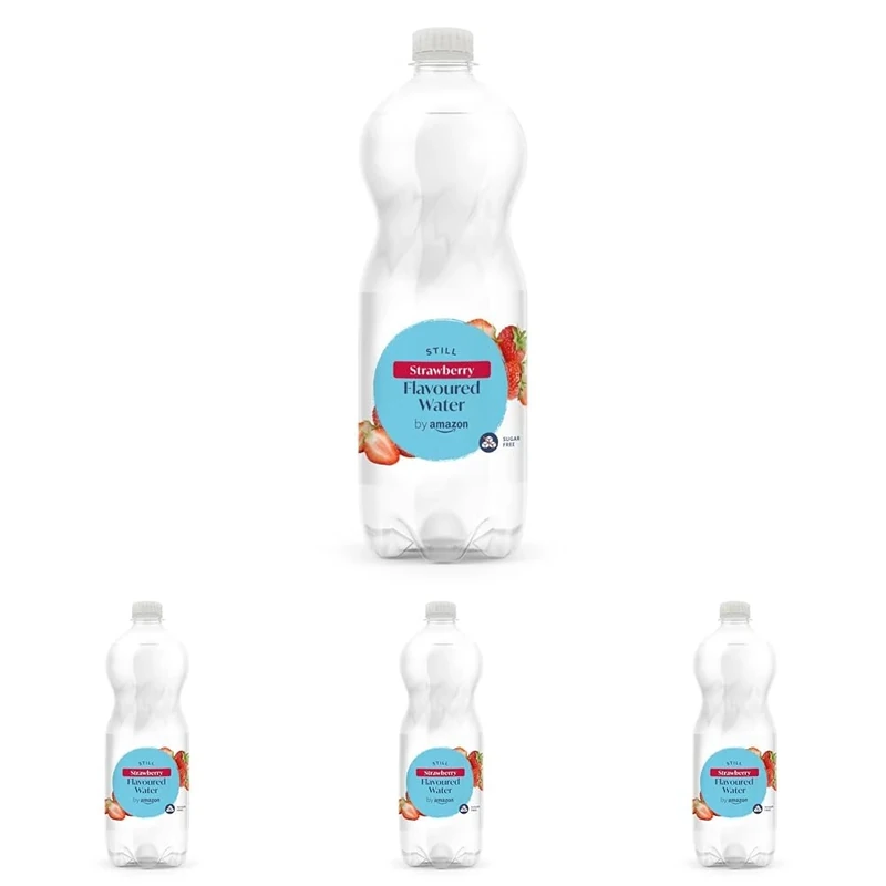by Amazon Still Strawberry Water, 1L (Pack of 4)