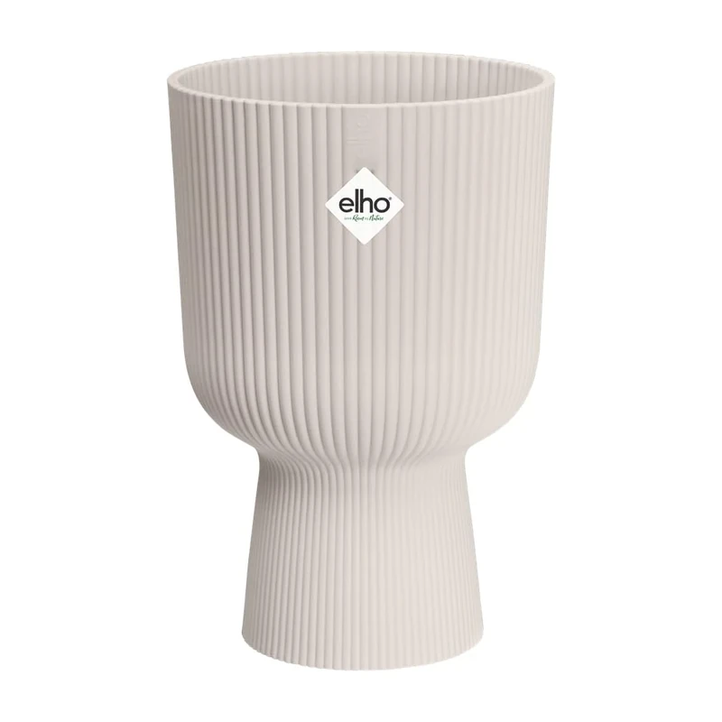 elho Vibes Fold Coupe 30 - Indoor Plant Pot - 100% Recycled Plastic - Ø 29.5 x H 44.7 cm - White/Linen White