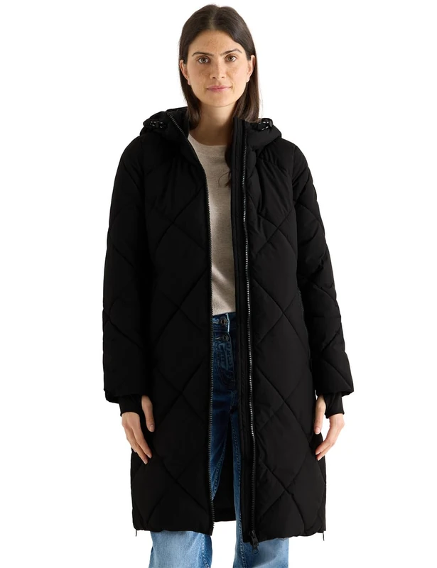 Cecil Women's Coat with Backpack Strings, black, XL