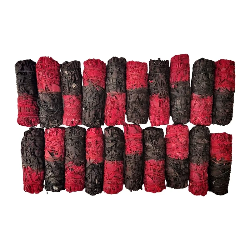 VIE Smudge Stick, Reversible Sage Red & Black, Love 4", Pack of 20