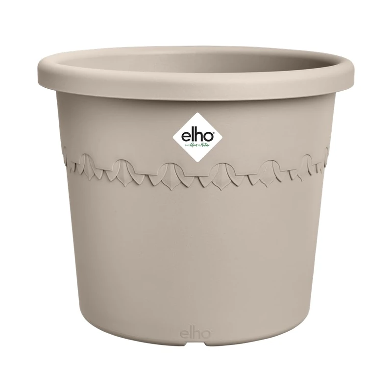 elho Algarve Cilindro Wheels 58cm Large Plant Pot - Beige