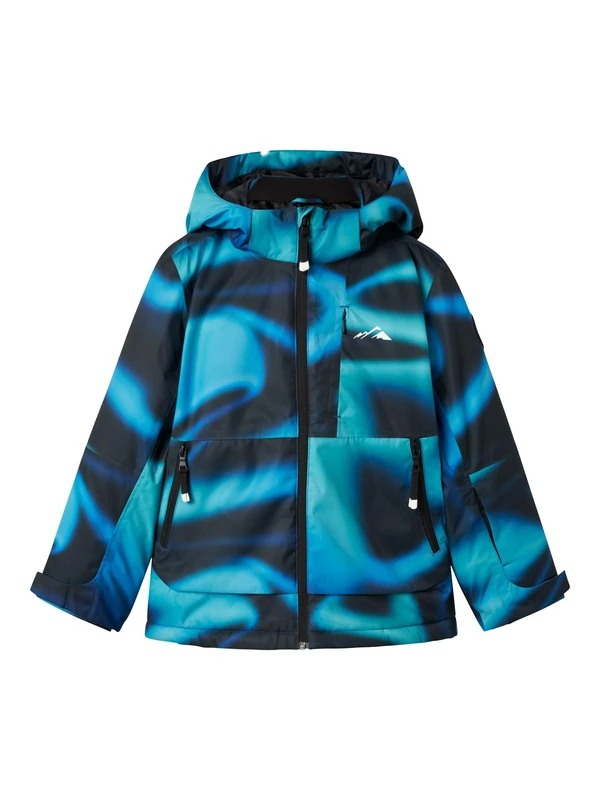NAME IT Unisex Kid's Nknslope10 AOP Fo Ski Jacket, Surf The Web, Numeric_158 - Image 1