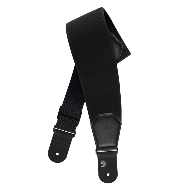 D'Addario Neoprene Comfort Guitar Strap - Acoustic & Electric Accessories - Black - Image 1