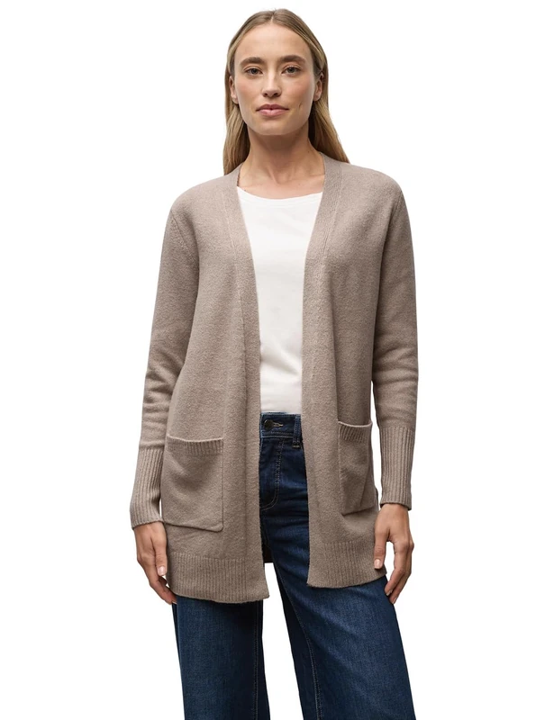 Street One Open Cardigan Sandstone Mocha Mel. 46