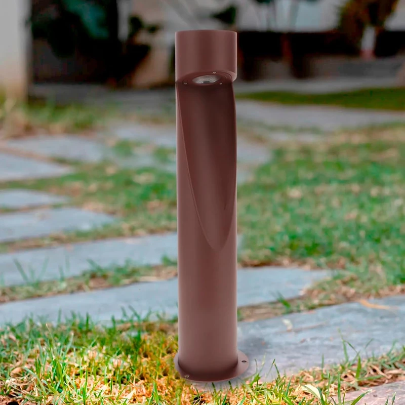M Ledme - Andru Rust Brown Led Beacon, Cct Light, Waterproof IP65, for Garden, Terrace, Entrance and Patio