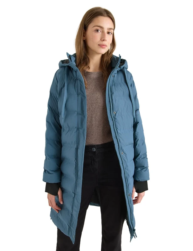 Cecil Women's 1005484 Coat with Taped Seams, Moonstone Blue, M