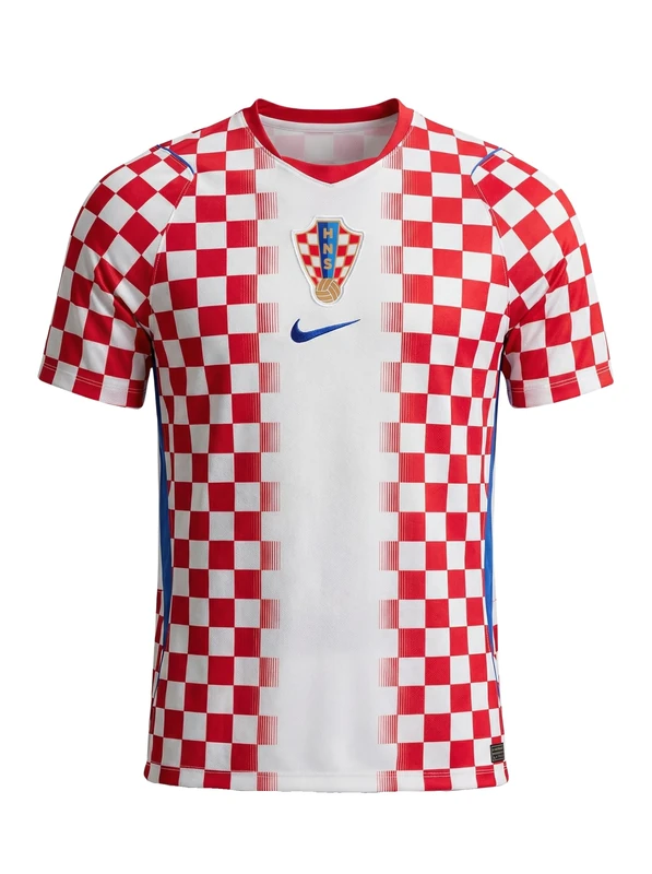 Nike Kids Croatia Dri-Fit Short Sleeve Stadium Home Fan-Jersey, White, 10/12 Years