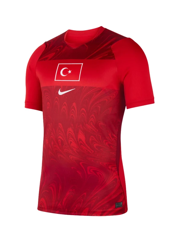 Nike Boy's Turkey Dri-Fit Short Sleeve Stadium Home Fan-Jersey, White/Sport Red, 13/15 Years