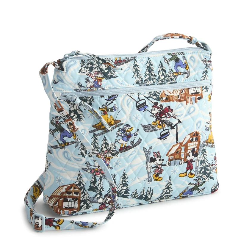 Vera Bradley Women's Disney Premium Cotton Original Zip Hipster Crossbody Bag, Ski Weekend Mickey and Friends, One Size - Image 1