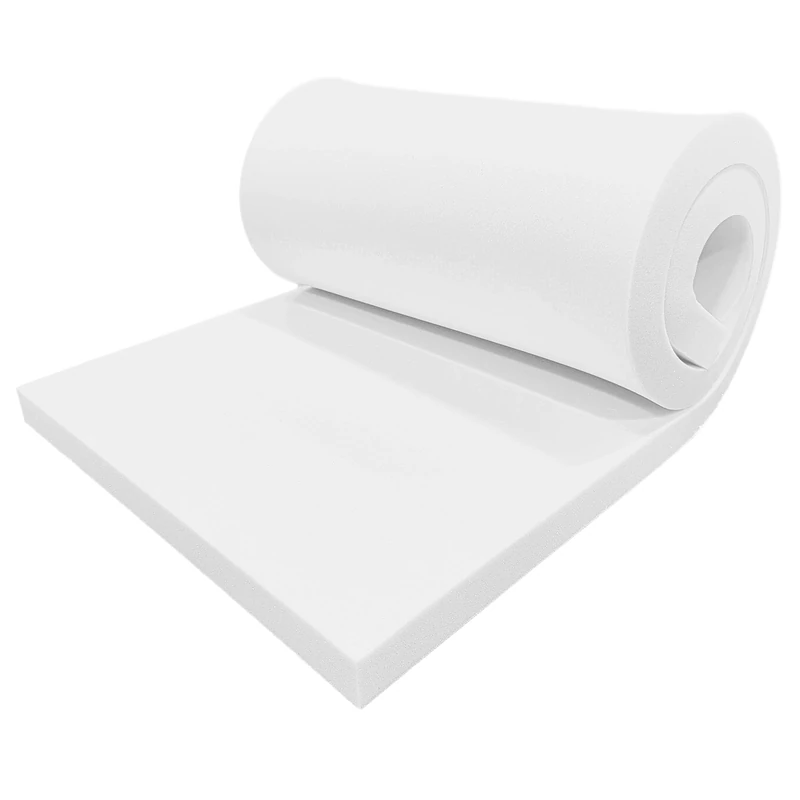 DURAFOAM High Density White Firm Foam For Use In Upholstery, Cushions, Sofa, Beds, Seats, Campervans, Indoor/Outdoor Padding, DIY - DF160W - 80 x 45 x 2.5 inch (200 x 114 x 6.38cm)