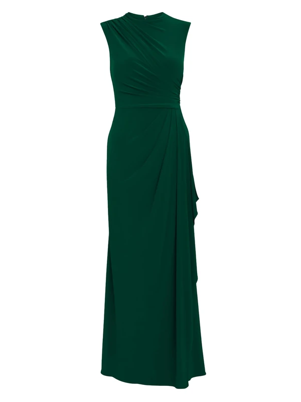 Gina Bacconi Grecian Jersey Maxi Dress, Green, 8