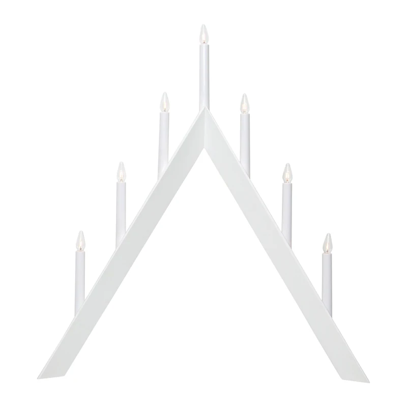 Eglo Candle Holder Arrow, Christmas Pyramid Stand, Decorative Light for Christmas, Wood and Plastic in White, Warm White