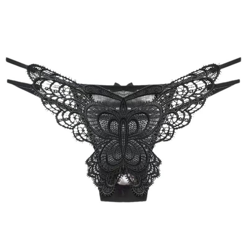 Difference U Women's Underwear Set Side Adjustable Bikini Panties Sexy Thong (Black5)