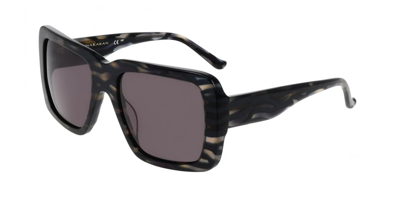 DONNA KARAN Women's DO518S Sunglasses, Grey Horn, 55/19/140