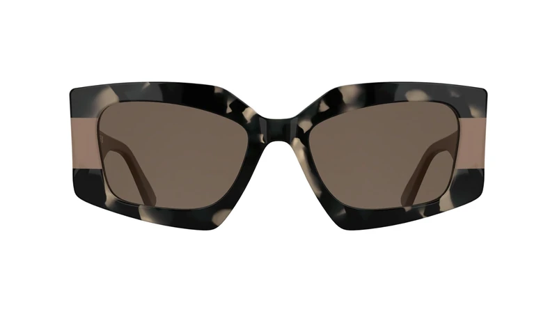 KARL LAGERFELD Women's Sunglasses KL6206S - Black Tortoise/Nude with Solid Nude Lens