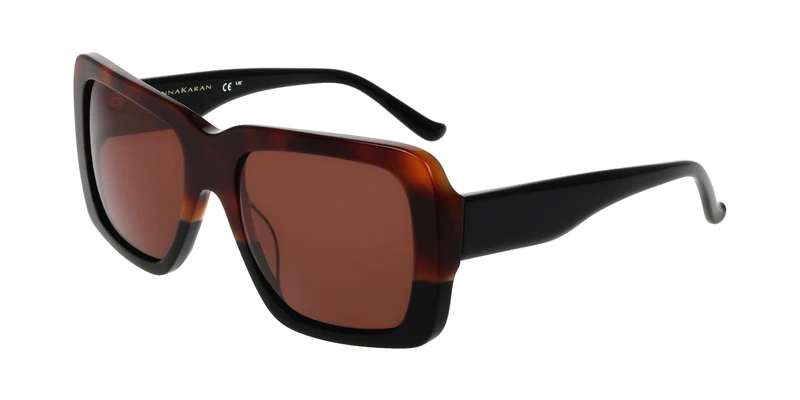 DONNA KARAN Women's DO518S Sunglasses, Dark Tortoise/Black Gradient, 55/19/140
