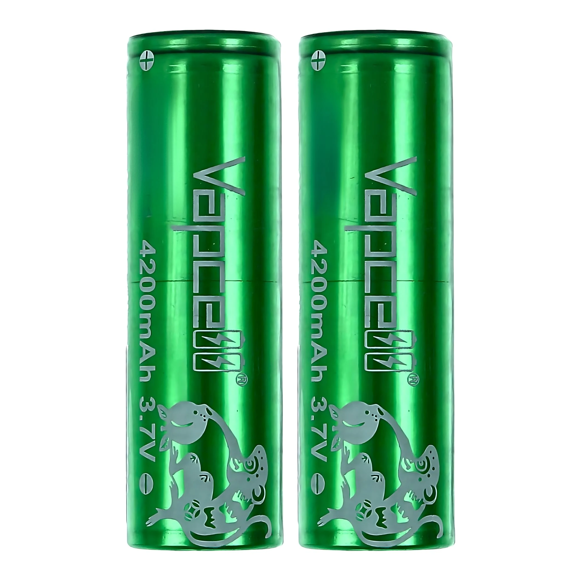 Vapcell P42A High-Capacity Rechargeable Power Cell – 4200mAh - 2 Pack - 45A Max Discharge, Flat Top - No Nicotine