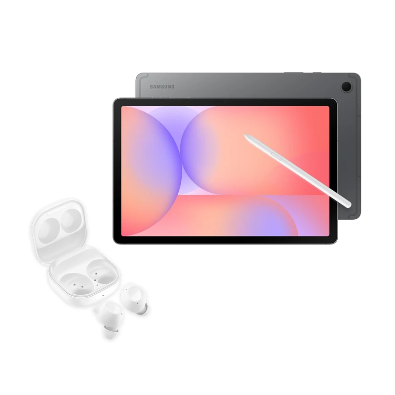 SAMSUNG Galaxy Tab S10 Lite + Galaxy Buds FE White, AI Tablet, 6GB Memory, 128GB Storage, 10.9" 90Hz display, S Pen Included, Long Battery Life, Grey, 3 Year Extended Warranty (UK Version)