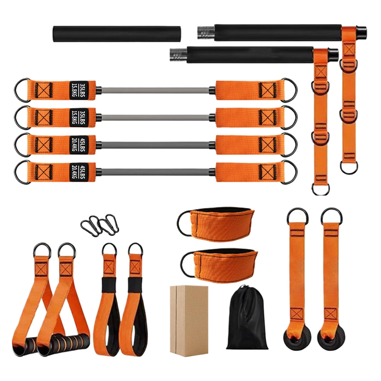 Generico Pilates Bar Kit for Women - Multifunctional Fitness Equipment | Squat Training Equipment for Home Gym Professionals Athletes with Adjustable Resistance and