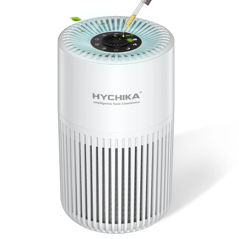 Room Air Purifier - Efficient Filtration Against Allergies and Odours, Quiet, with Aromatherapy Sponge, 10W Energy Saving, 3 Speed, Air Purifier HEPA for Home Office