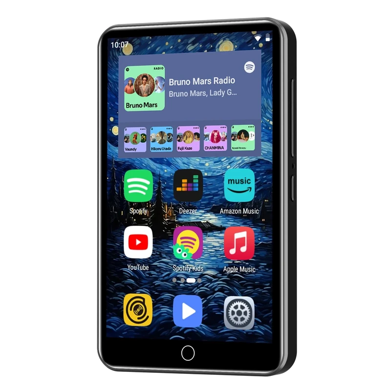 80GB MP3 Player with Bluetooth and WiFi, ZAQE 4" HD Full Touch Screen MP3 Player with Spotify, Amazon Music,YouTube,Pandora,Libby,Android MP4 Music Player for Kids