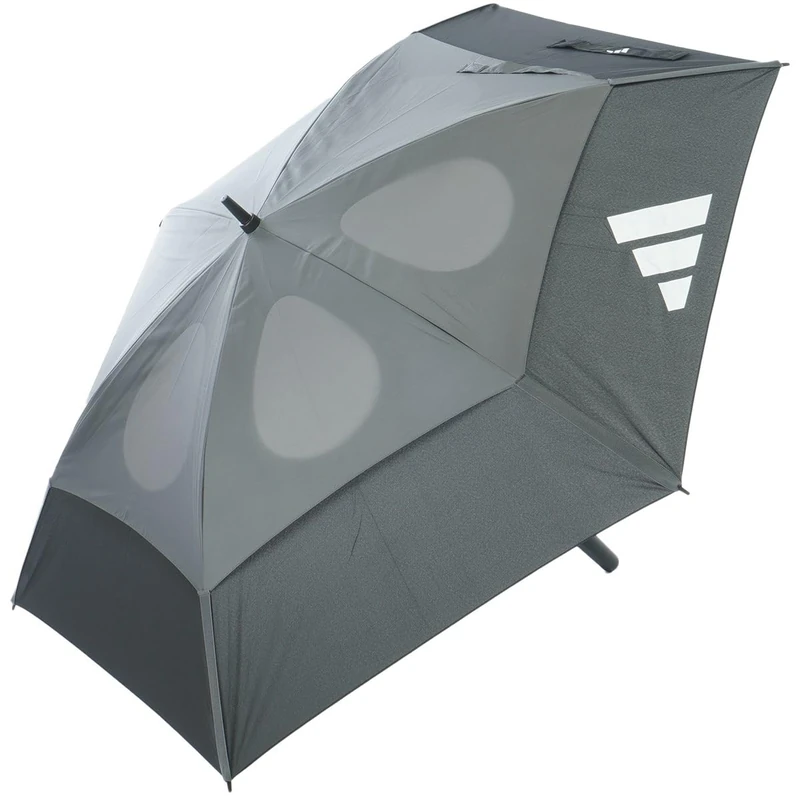 adidas Unisex Double Canopy Umbrella Umbrella, black/grey, One Size - Image 1