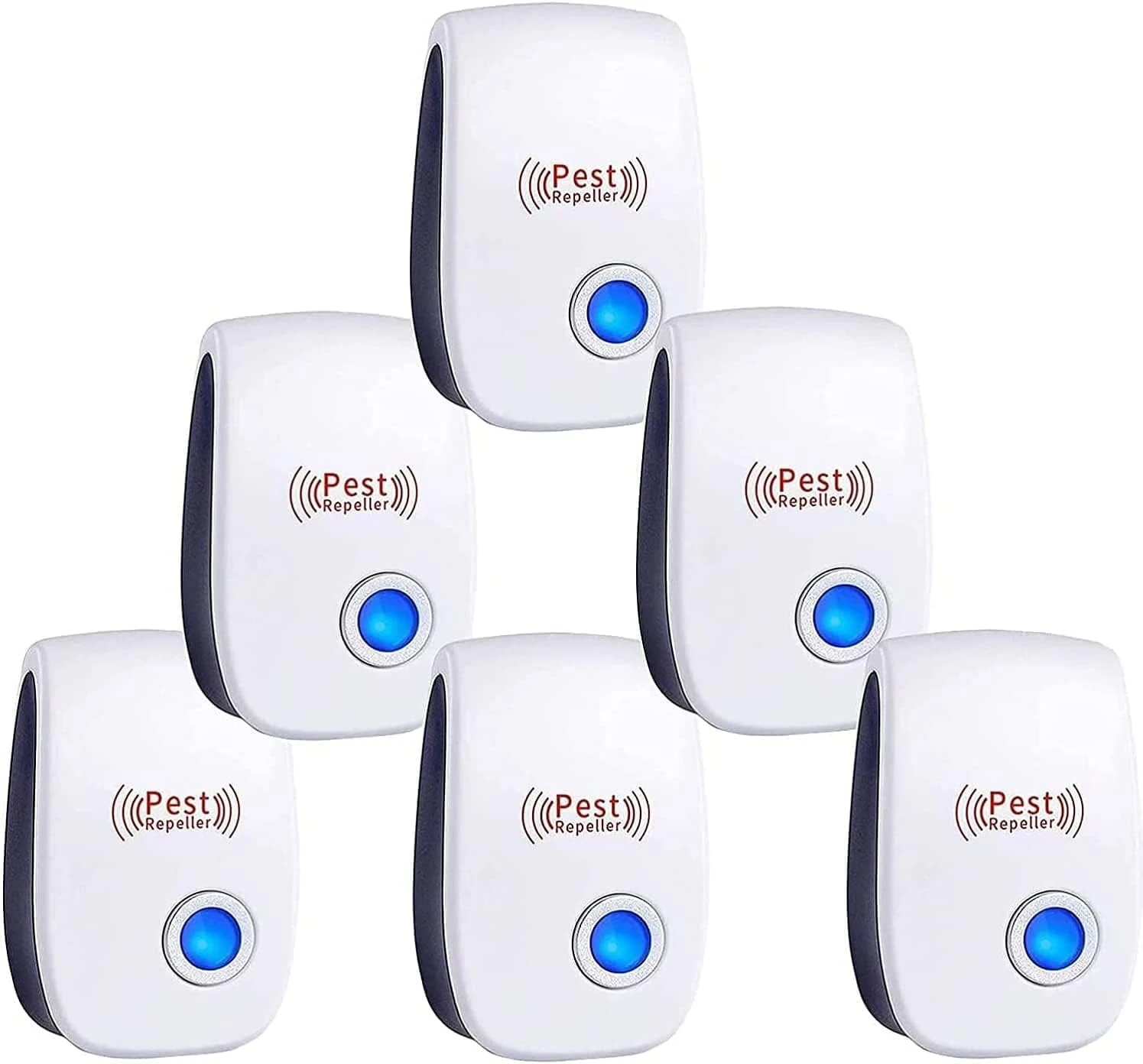 Ultrasonic Pest Repeller, 6 Pack Electronic Plug In Mice Repellent and Rat Repellent, Ultrasonic Insect Repellent Indoor Pest Control for Insect, Mosquitos, Flies, Roaches, Rats, Spiders, Flea