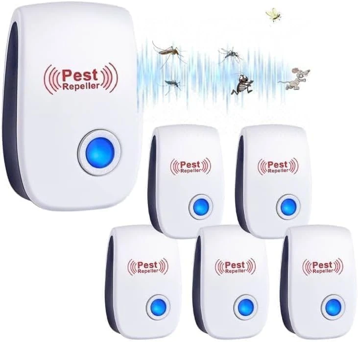 Ultrasonic Pest Repeller, 6 Pack Electronic Plug In Mice Repellent and Rat Repellent, Ultrasonic Insect Repellent Indoor Pest Control for Insect, Mosquitos, Flies, Roaches, Rats, Spiders, Flea