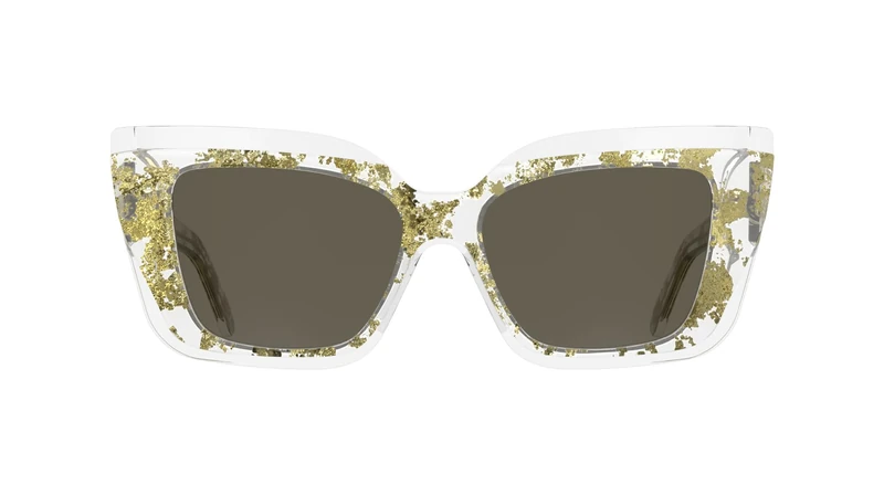 KARL LAGERFELD Women's Sunglasses KL6204S - Crystal Gold with Solid Nude Lens